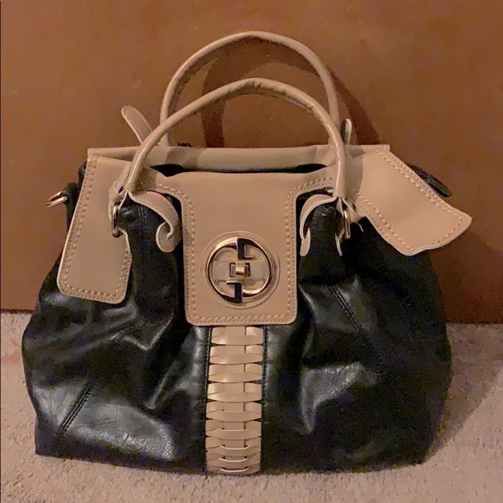Black and Tan leather handbag